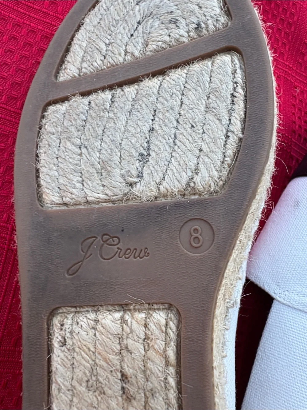 J. Crew Canvas White and Black-Toe Espadrilles